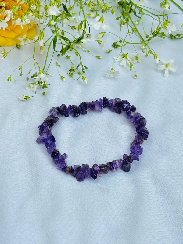 Amethyst Raw Stone Bracelet